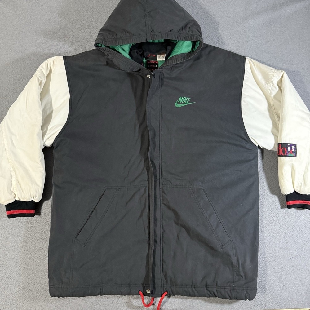 Vintage 90s Nike Air Jordan Jacket‎ Dream It Do It Rare Zip Up Quilted Puffer XL